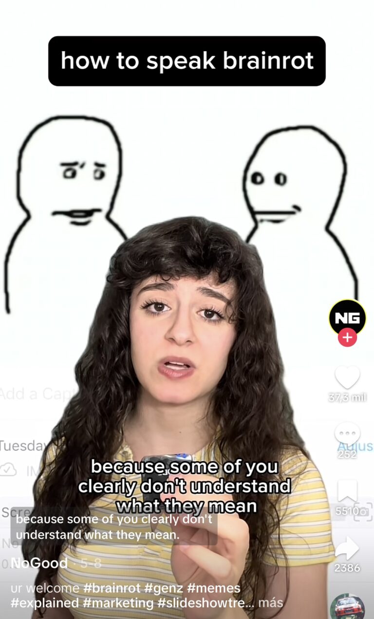 Captura de un vídeo de TikTok